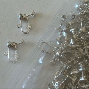 Hobby Lobby Lot of Silver Metal Clip On Screw Earring Backs for Jewelry …
